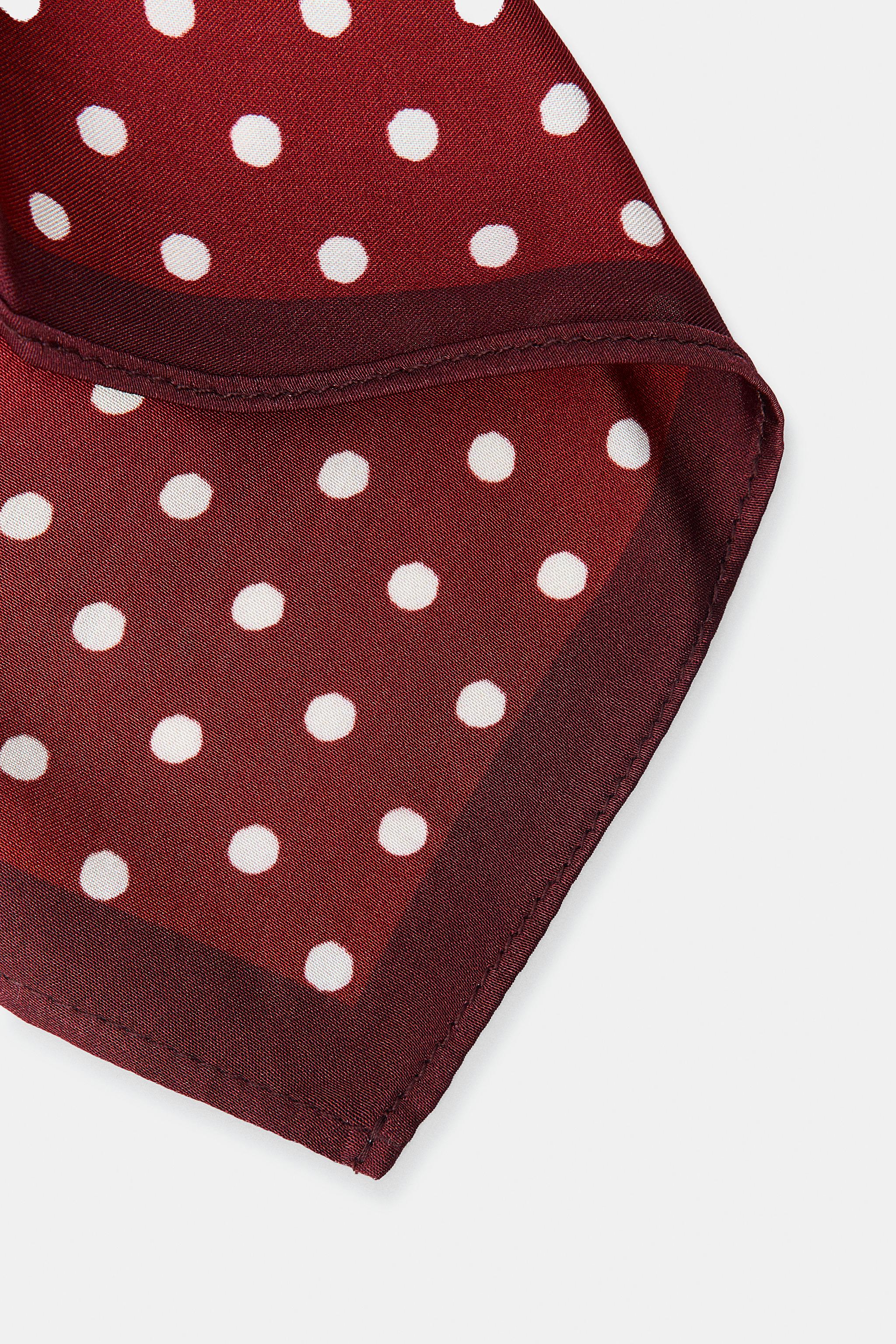 FOULARD VISCOSE 100% IMPRIMÉ À POIS